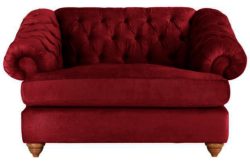 Heart of House Somerton Fabric Loveseat Chair - Berry